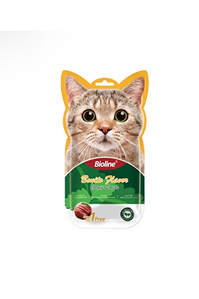 Bioline سناك بيوﻻين بنكهة البونيتو مع كات نيب (خمس حبات)