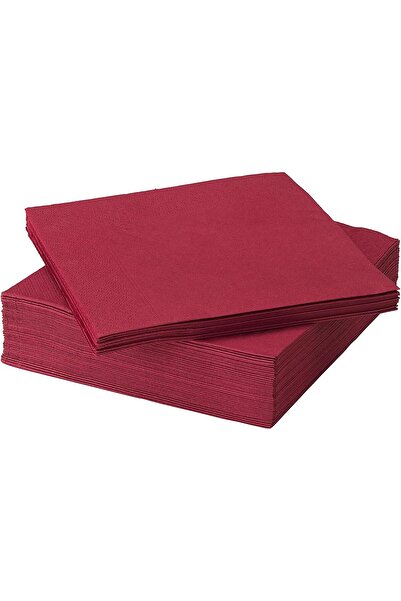 Genericc مناديل ورقية من ايكيا فانتاستيك، لون أحمر داكن، 40×40 سم، عبوة من 50...