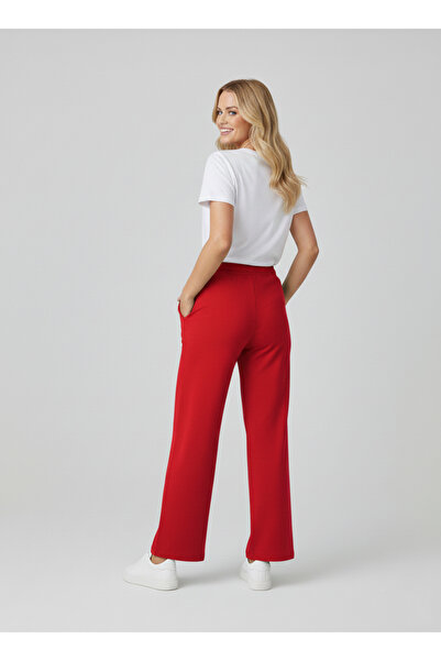 NEW JOURNAL Women's Red 2 Thread High Waist Sweatpants Nj31