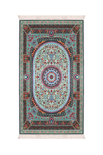 Bursa İpek Water Green Velvet Carpet Prayer Rug