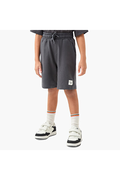 Juniors Solid Shorts with Drawstring Closure and Pockets