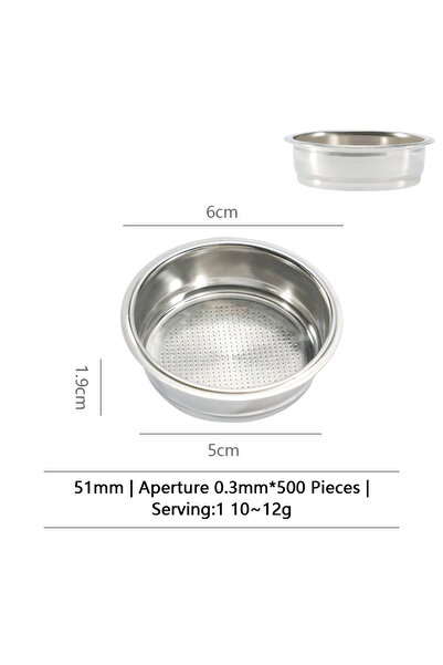 choice2 51mm 1cups Coffee Filter Basket Replacement 51MM 54mm 58mm Stainless ...