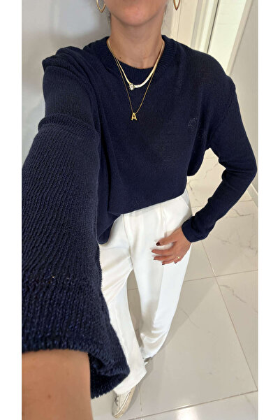 BİRCANÇİL Willesa Navy Blue Knitwear