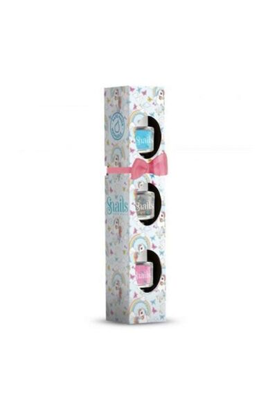 Snails Mini Rainbow Unicorn Nail Polish Set, 3 pcs, multicolor