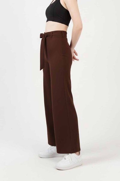 rekor sports Women's Black Classic Palazzo Pants Sweatpants - High Waist, Flo...