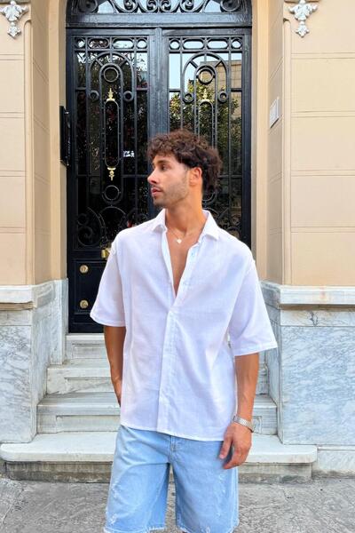 Flaw Wear Oversized White Short-Sleeved Shirt White