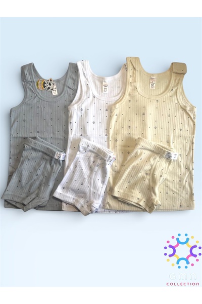 GMN COLLECTION ERKEK ÇOCUK 3'LÜ ATLET BOXER TAKIM