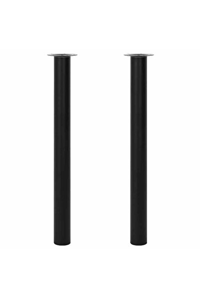 vidaxl 2 Telescopic Table Legs Black 710 mm-1100 mm