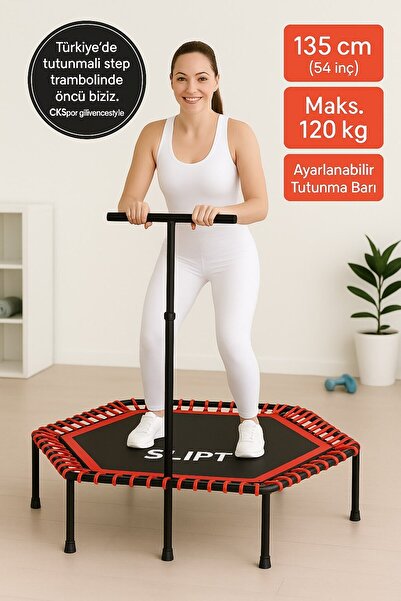 OULITE Pro Model 135 Cm Tutmalı Step Trambolin Evde Fitness, Kardiyo ve İçin ...