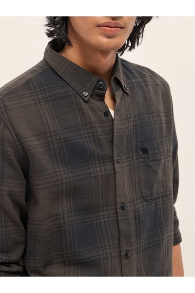 The Bear House Men's long Sleeve Shirt, breathable, soft comfort Fabric