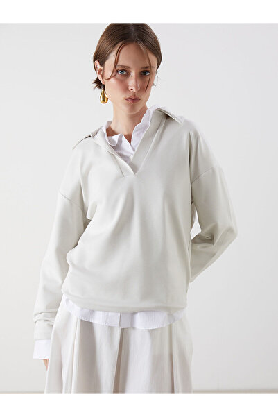 LC Waikiki Γυναικείο φούτερ Özmarka New Season Polo Collar