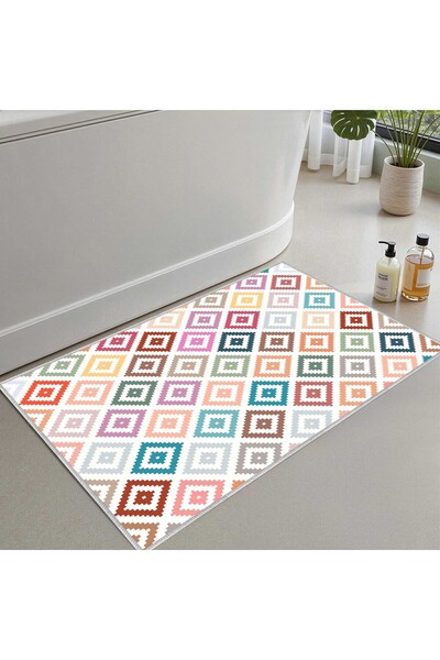 Monnhein Bath Mat, Soft Bathroom Rug, Non-Slip Dot Backing, Washable - 60X100