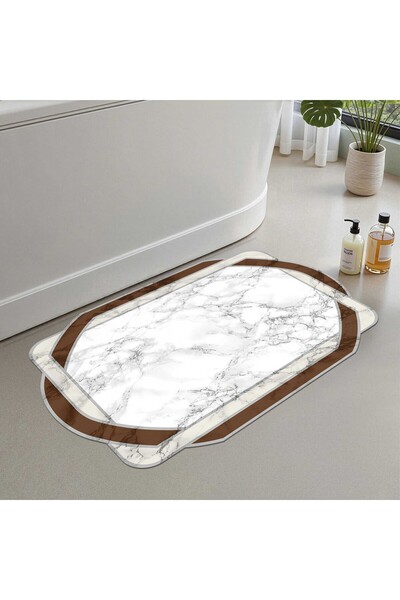 Monnhein Bath Mat, Soft Bathroom Rug, Non-Slip Dot Backing, Washable - 60X100