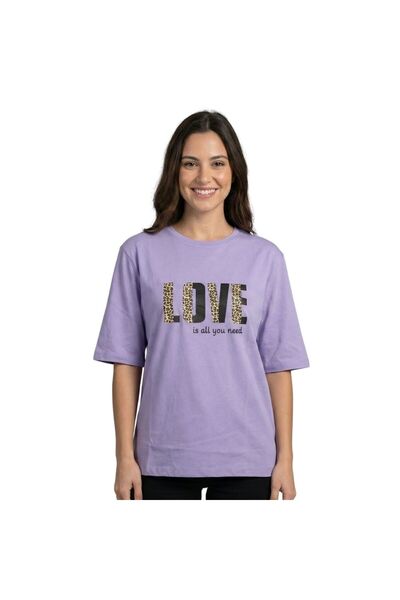 Enfield & Co. Tricou de damă Enfield&Co cu imprimeu leopard Love LILA