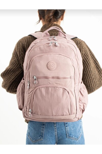 eflanmoda Rucsac pentru laptop, unisex, cu mai multe compartimente, din mater...