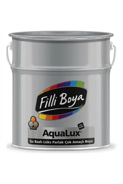Filli Boya Filli Aqualüx Su Bazlı Lüx Parlak Çok Amaçlı Boya Siyah 2.5Lt