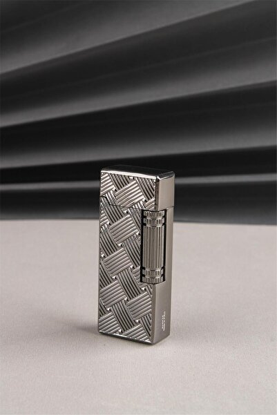 Silvio Monetti Kapaklı Kabartmalı Özel Tasarım Metal Gazlı Çakmak SM120T0006