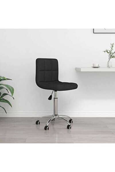 vidaxl Swivel Office Chair Black Fabric