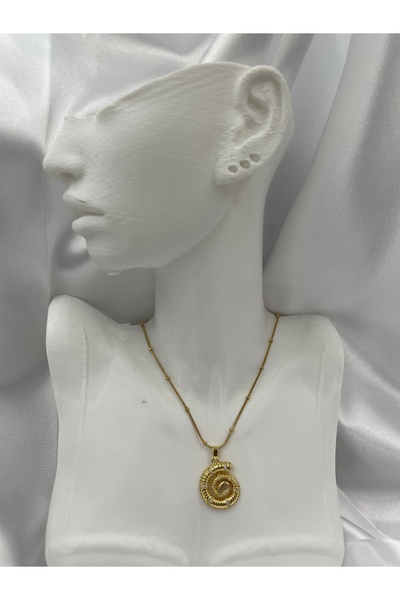 Çelik Işıltılı Sarmal Kolye