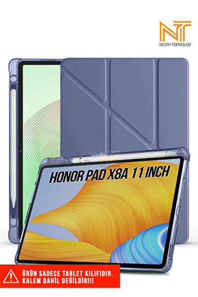 Nezih Case Huawei Honor Pad X8A / X8B 11 İnç Uyumlu Akıllı Kapak Kalem Bölmel...