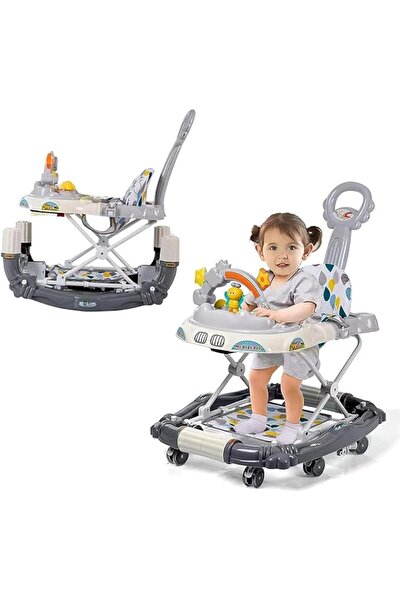 Arabest مشاية أطفال 4 في 1، مزودة بمسند قدم قابل للإزالة، وصينية طعام، وصينية...