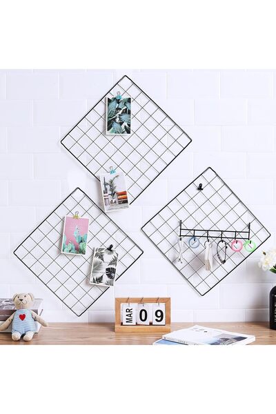 Arabest Feadily 4 Pack Metal Grid Wall Board Including 1 Hook Rack, Photos & ...