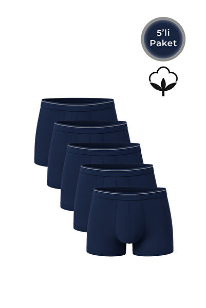 Kompedan Pachet de 5 boxeri confortabili și elastici din bumbac și lycra pent...