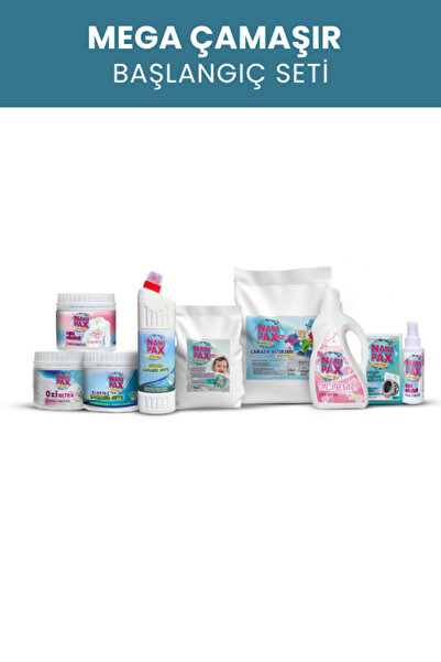 NanoPax 9’lu Mega Set Tüm Renkler İçin Temizlik, Bebek Dostu, Leke Sökücü Kam...