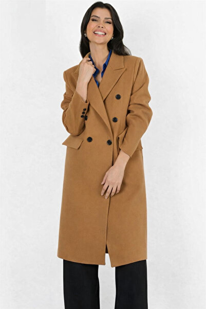 Spazio Duong Mono Yaka Kruvaze Kaban CAMEL