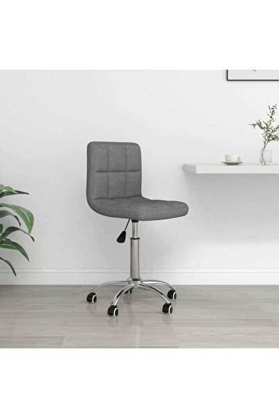 vidaxl Swivel Office Chair Light Grey Fabric