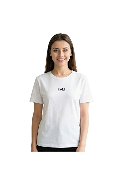 Enfield & Co. Tricou cu imprimeu I Am Minimal – Ecru