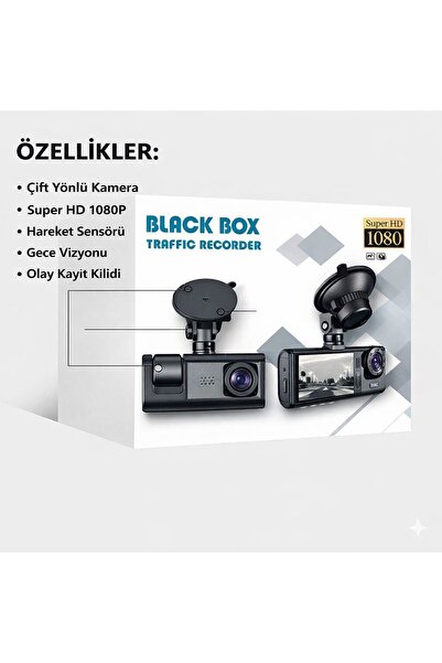 Blic Al-NET BLM-88 3 Kanallı Full HD Araç Kamerası | WiFi Destekli Ön - İç - ...