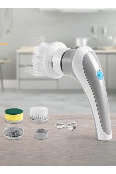 DOMEET Electric Spin Scrubber, Cordless Cleaning Brush with 3 Brush Heads Por...