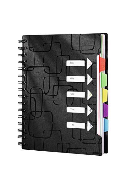 Generics دفتر حلزوني للعمل، دفتر بخمسة أقسام، دفاتر مدرسية بفواصل، 6.2 بوصة ×...