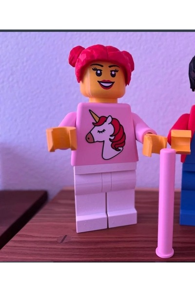 bambam 3d Brick girl tuvalet kağıtlığı büyük boy 30 cm model