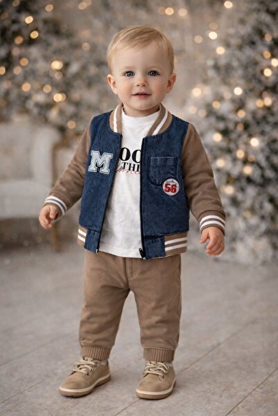 Ysferbutik سروال للأولاد الصغار سترة جامعية حلوة