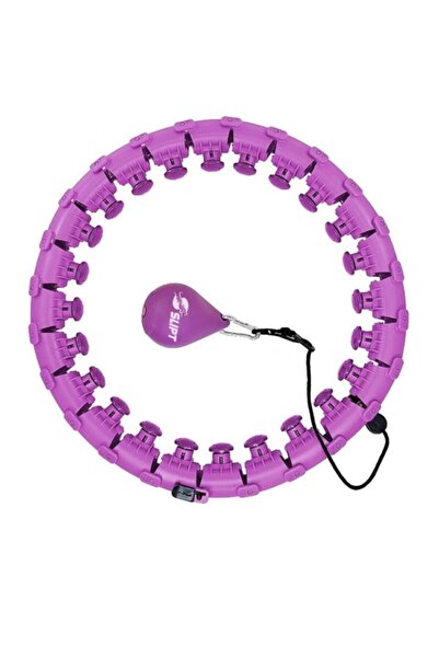 OULITE Умен хула-хуп, 24 части, 360-градусов регулируем масажен пръстен, лилав