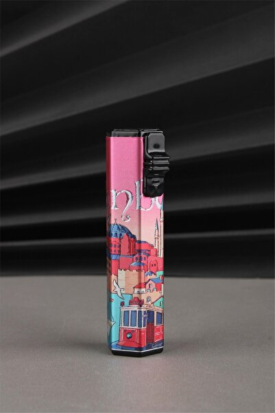 Silvio Monetti İstanbul Temalı Pürmüz Jet Alevli Altıgen Gazlı Çakmak SM188PF...