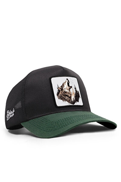 BlackBörk Kurt Logo Cordura Petrol Green-Black Trucker Hat