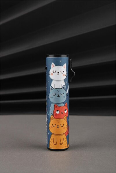 Silvio Monetti Kedi Desenli Gazlı Çakmak SM179PF0001