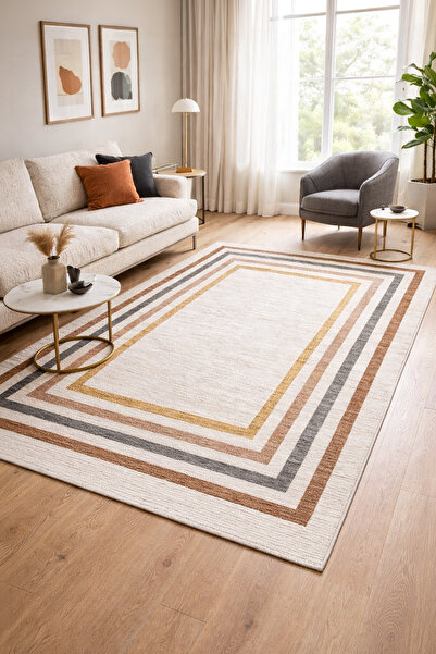 Nihai Ev Dijital Baskı Leke Tutmaz Yıkanabilir Altı Kaymaz Salon Halısı Mutfa...