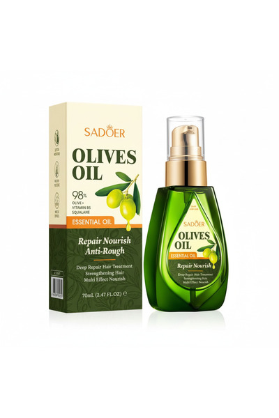 SADOER Αιθέριο λάδι μαλλιών με ελαιόλαδο, Sadoer, 70 ml