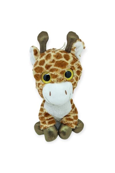 BUDİ HOME حيوانات محشوة بعيون زجاجية 25 سم - زرافة