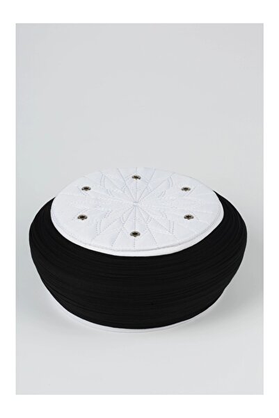 Sarıkhane قماش تالبي أصفر - قماش أسود - غطاء رأس أبيض - لفة دائرية - عين الطا...