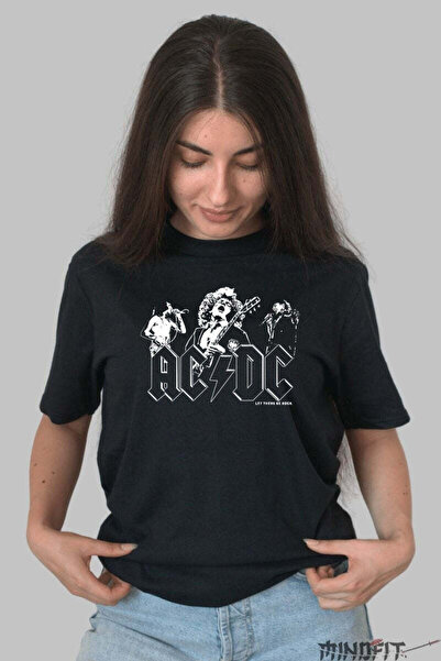 GILDAN Tricou Rock Band Ac Dc Let There Be Rock Dama