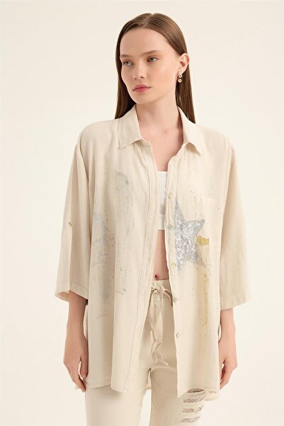 HomeStore Πουκάμισο με παγιέτες και αστέρια
