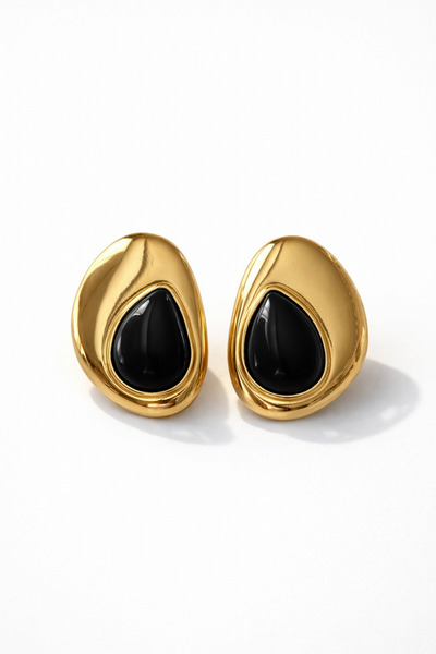 Vi store Steel Alice Black Earrings