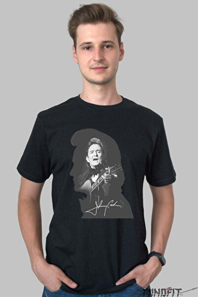 GILDAN Tricou Johnny Cash The Man In Black Barbat