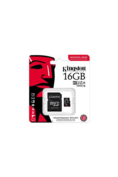 Kingston Sdcit2-16Gb 16Gb Microsdhc İndustrial C10 A1 Pslc Card + Sd Adapter ...