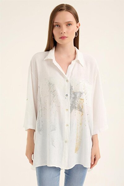 HomeStore Cămașă cu paiete și stele